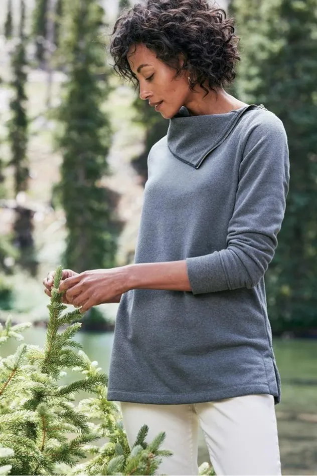 Women Angie Tunic Cabernet Heather Soft Surroundings Tops Women Angie Tunic Cabernet Heather Soft Surroundings Tops