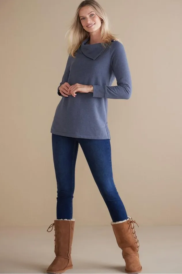 Women Angie Tunic Cabernet Heather Soft Surroundings Tops Women Angie Tunic Cabernet Heather Soft Surroundings Tops