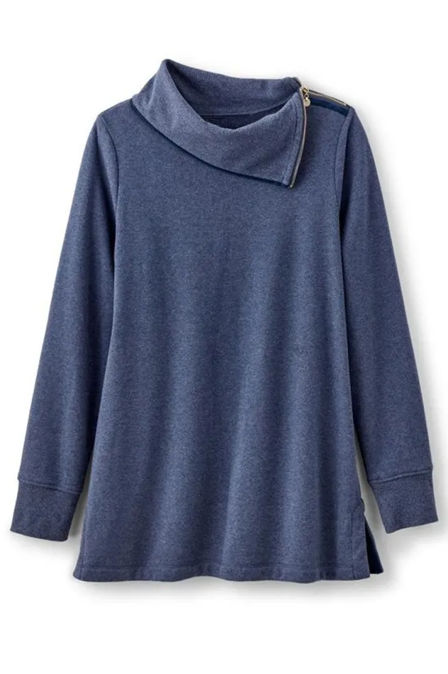 Women Angie Tunic Cabernet Heather Soft Surroundings Tops Women Angie Tunic Cabernet Heather Soft Surroundings Tops