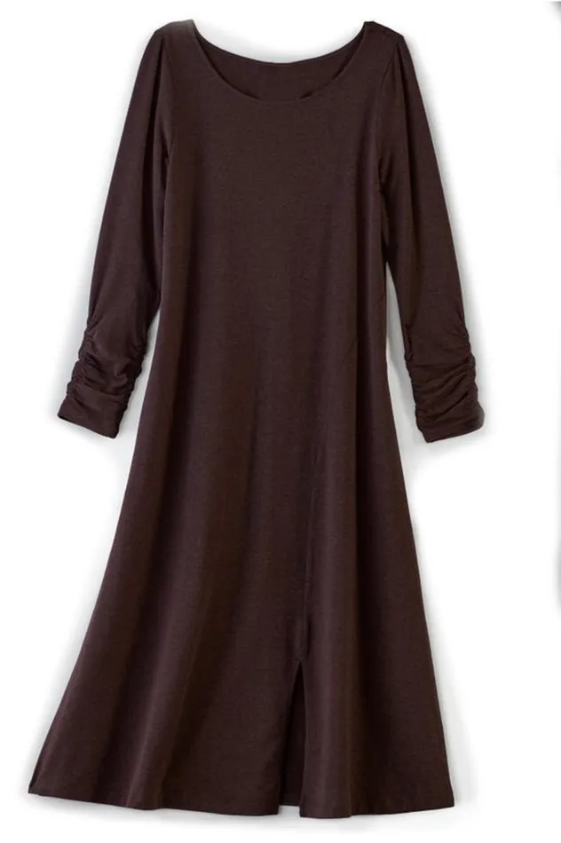 Women Annette Dress Espresso Heather Soft Surroundings Dresses Women Annette Dress Espresso Heather Soft Surroundings Dresses