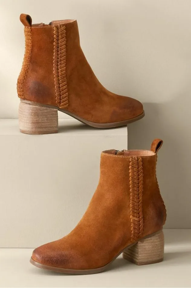 Women Antelope Nila Braid Bootie Cognac Soft Surroundings Shoes