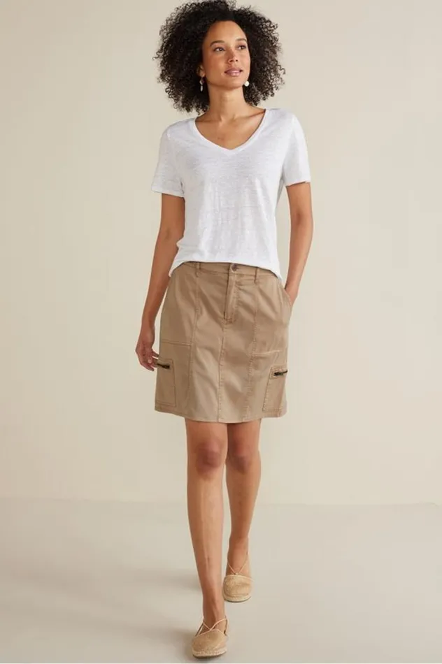 Women Antigua Utility Skort Sesame Soft Surroundings Pants