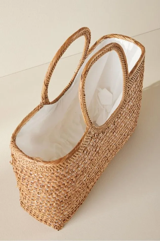 Women April Woven Bag Tan Soft Surroundings Handbags Women April Woven Bag Tan Soft Surroundings Handbags