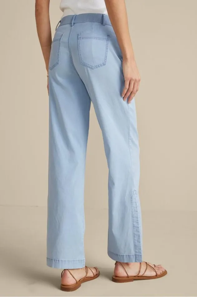 Women Arcadia Wide Leg Pants Light Chambray Soft Surroundings Pants Women Arcadia Wide Leg Pants Light Chambray Soft Surroundings Pants