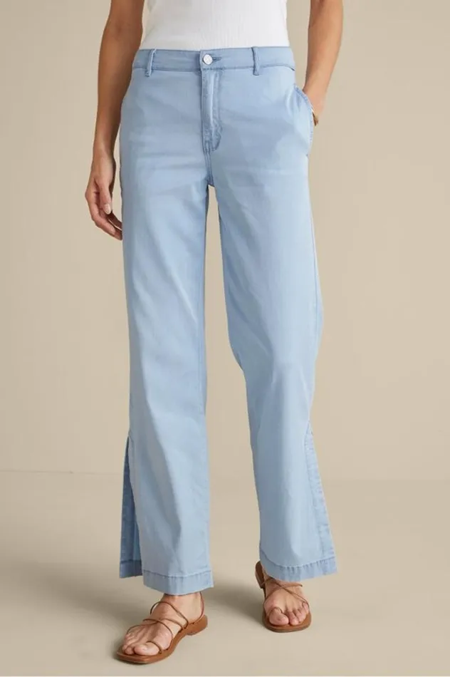 Women Arcadia Wide Leg Pants Light Chambray Soft Surroundings Pants Women Arcadia Wide Leg Pants Light Chambray Soft Surroundings Pants