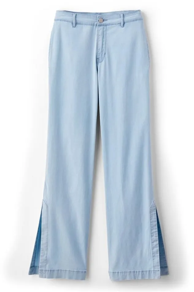 Women Arcadia Wide Leg Pants Light Chambray Soft Surroundings Pants Women Arcadia Wide Leg Pants Light Chambray Soft Surroundings Pants