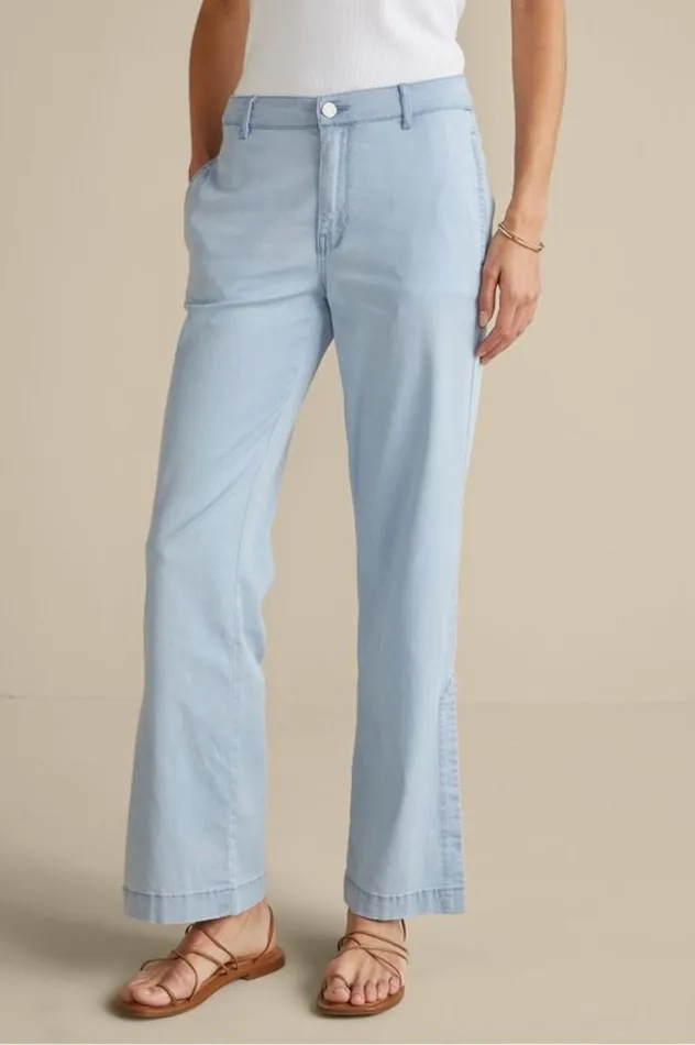 Women Arcadia Wide Leg Pants Light Chambray Soft Surroundings Pants Women Arcadia Wide Leg Pants Light Chambray Soft Surroundings Pants