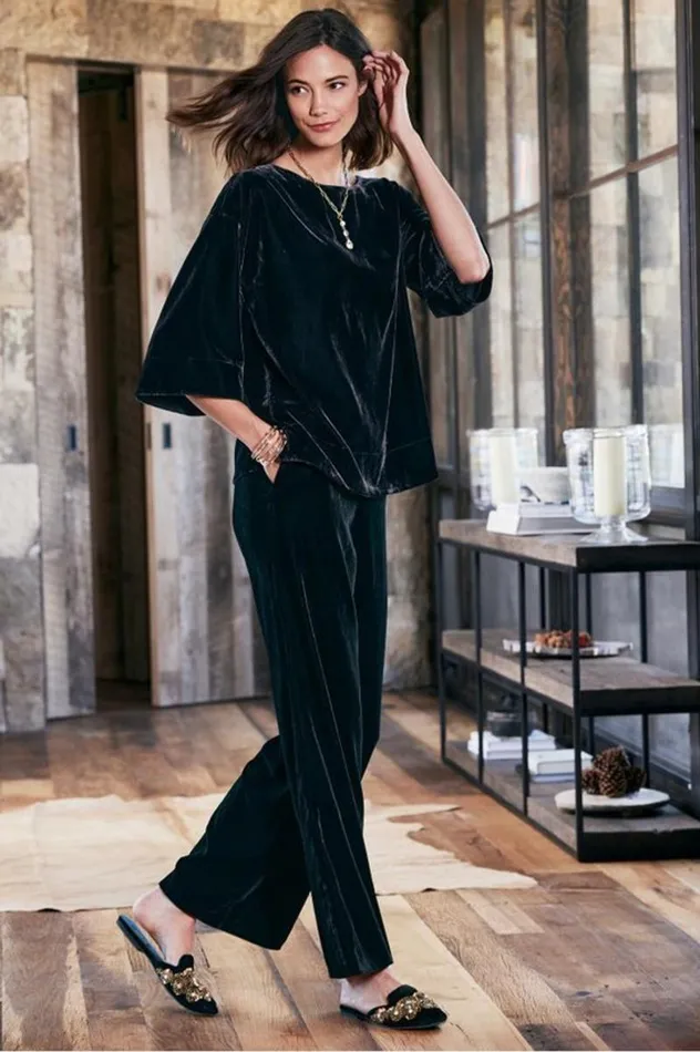 Women Aria Velvet Top Ombre Foliagegreen Soft Surroundings Tops Women Aria Velvet Top Ombre Foliagegreen Soft Surroundings Tops