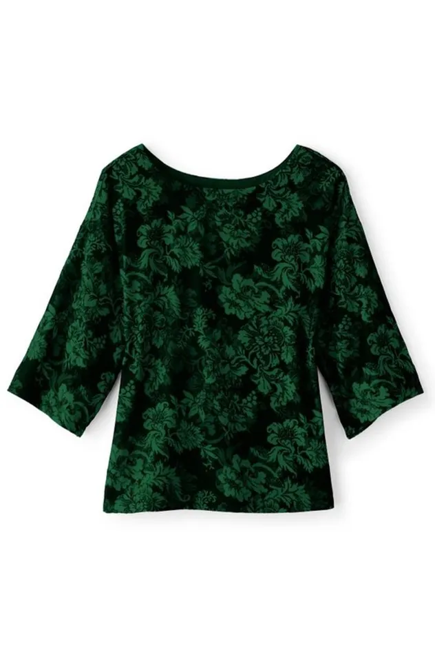 Women Aria Velvet Top Ombre Foliagegreen Soft Surroundings Tops Women Aria Velvet Top Ombre Foliagegreen Soft Surroundings Tops