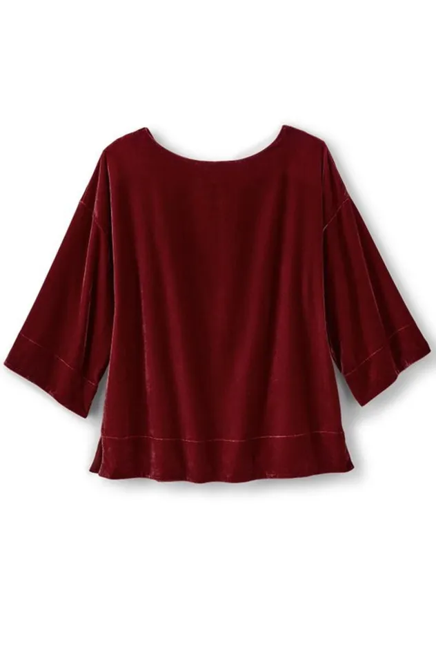 Women Aria Velvet Top Ombre Foliagegreen Soft Surroundings Tops Women Aria Velvet Top Ombre Foliagegreen Soft Surroundings Tops