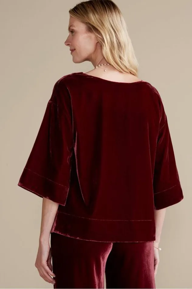 Women Aria Velvet Top Ombre Foliagegreen Soft Surroundings Tops Women Aria Velvet Top Ombre Foliagegreen Soft Surroundings Tops