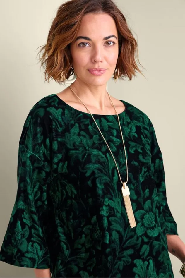 Women Aria Velvet Top Ombre Foliagegreen Soft Surroundings Tops Women Aria Velvet Top Ombre Foliagegreen Soft Surroundings Tops