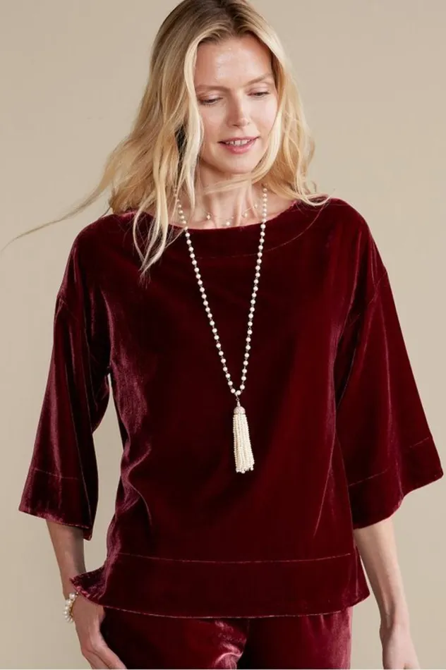 Women Aria Velvet Top Ombre Foliagegreen Soft Surroundings Tops Women Aria Velvet Top Ombre Foliagegreen Soft Surroundings Tops