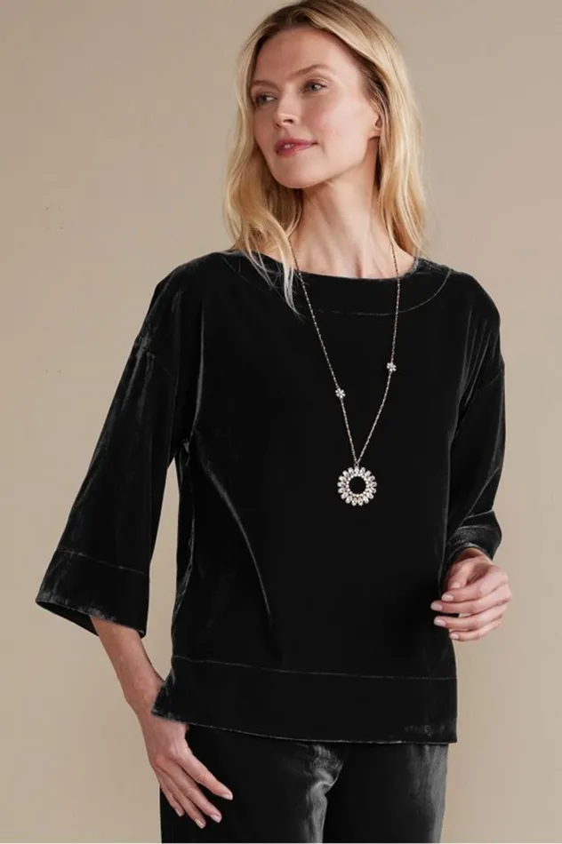 Women Aria Velvet Top Ombre Foliagegreen Soft Surroundings Tops Women Aria Velvet Top Ombre Foliagegreen Soft Surroundings Tops