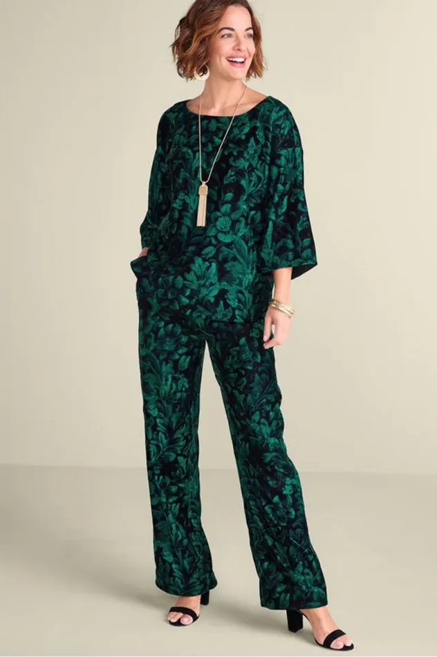 Women Aria Velvet Wide Leg Pants Cabernet Soft Surroundings Pants Women Aria Velvet Wide Leg Pants Cabernet Soft Surroundings Pants