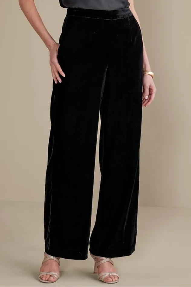 Women Aria Velvet Wide Leg Pants Cabernet Soft Surroundings Pants Women Aria Velvet Wide Leg Pants Cabernet Soft Surroundings Pants