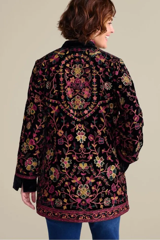 Women Astrid Velvet Jacket Black Soft Surroundings Jackets and Coats Women Astrid Velvet Jacket Black Soft Surroundings Jackets and Coats
