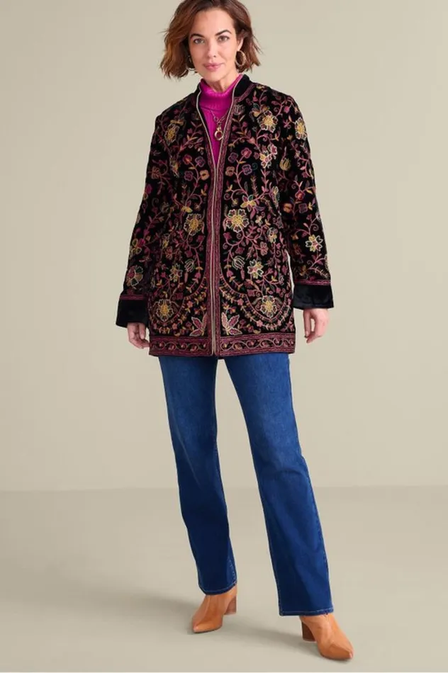 Women Astrid Velvet Jacket Black Soft Surroundings Jackets and Coats Women Astrid Velvet Jacket Black Soft Surroundings Jackets and Coats