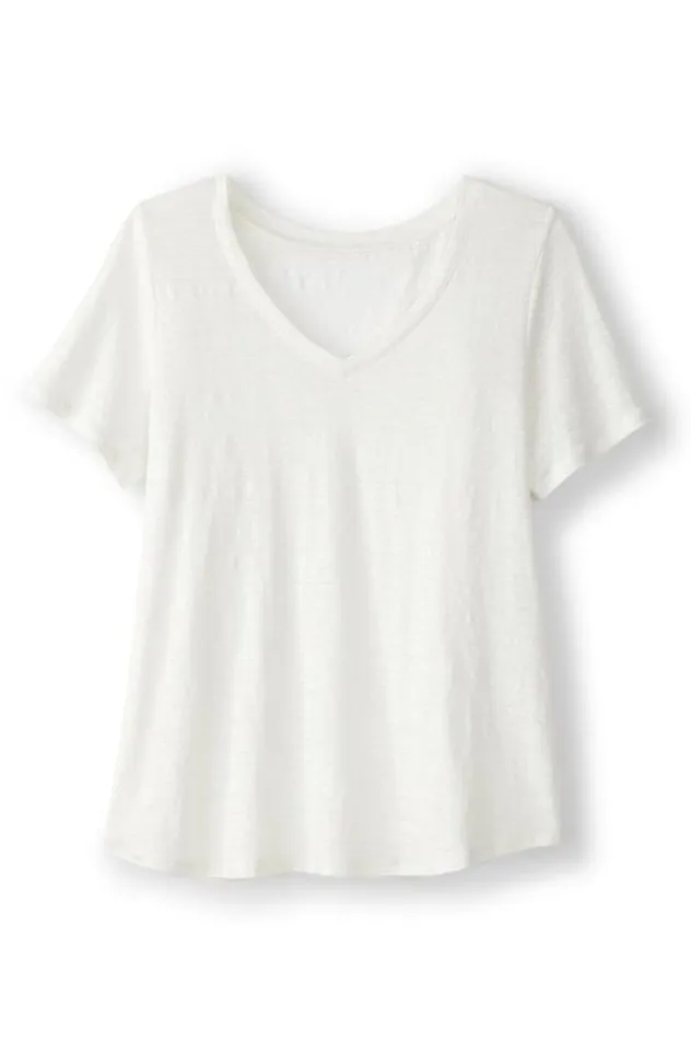 Women Aubrey Linen Slub Tee Pink Peacock Soft Surroundings Tops Women Aubrey Linen Slub Tee Pink Peacock Soft Surroundings Tops