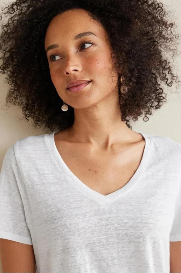 Women Aubrey Linen Slub Tee Pink Peacock Soft Surroundings Tops Women Aubrey Linen Slub Tee Pink Peacock Soft Surroundings Tops