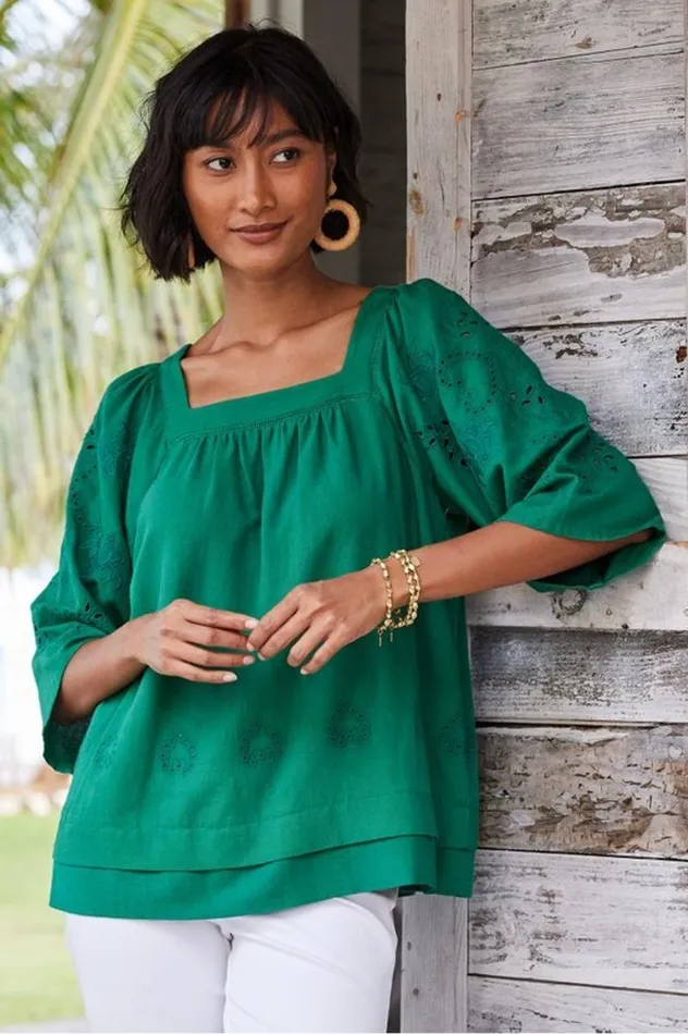 Women Avery Top Verdant Green Soft Surroundings Tops Women Avery Top Verdant Green Soft Surroundings Tops