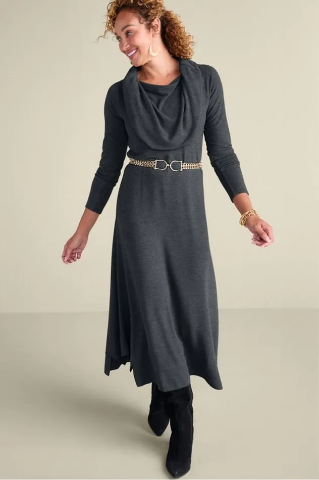 Women B039call Knit Midi Dress Charcoal Heather Soft Surroundings Dresses Women B039call Knit Midi Dress Charcoal Heather Soft Surroundings Dresses