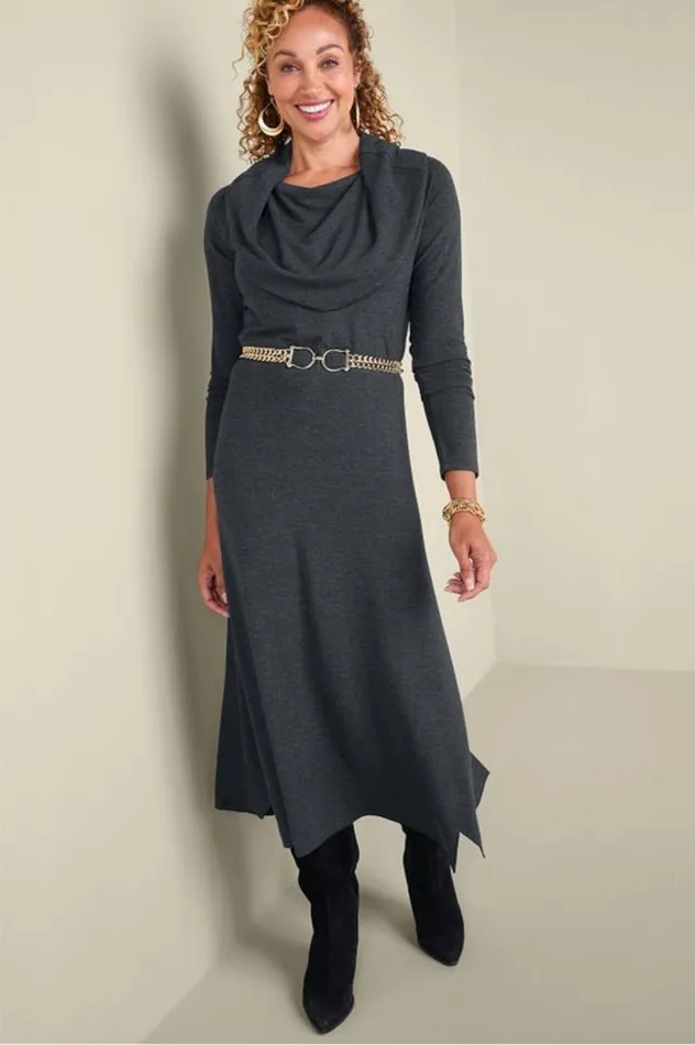 Women B039call Knit Midi Dress Charcoal Heather Soft Surroundings Dresses Women B039call Knit Midi Dress Charcoal Heather Soft Surroundings Dresses