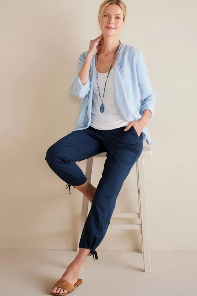 Women Barbados Convertible Crop Pants Navy Soft Surroundings Pants Women Barbados Convertible Crop Pants Navy Soft Surroundings Pants