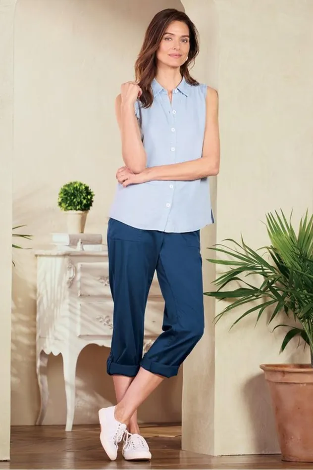 Women Barbados Convertible Crop Pants Navy Soft Surroundings Pants Women Barbados Convertible Crop Pants Navy Soft Surroundings Pants