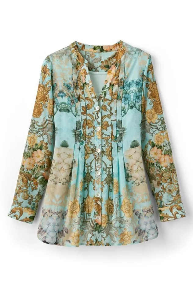 Women Baroque Top and Cami Multi Floral Soft Surroundings Tops Women Baroque Top and Cami Multi Floral Soft Surroundings Tops