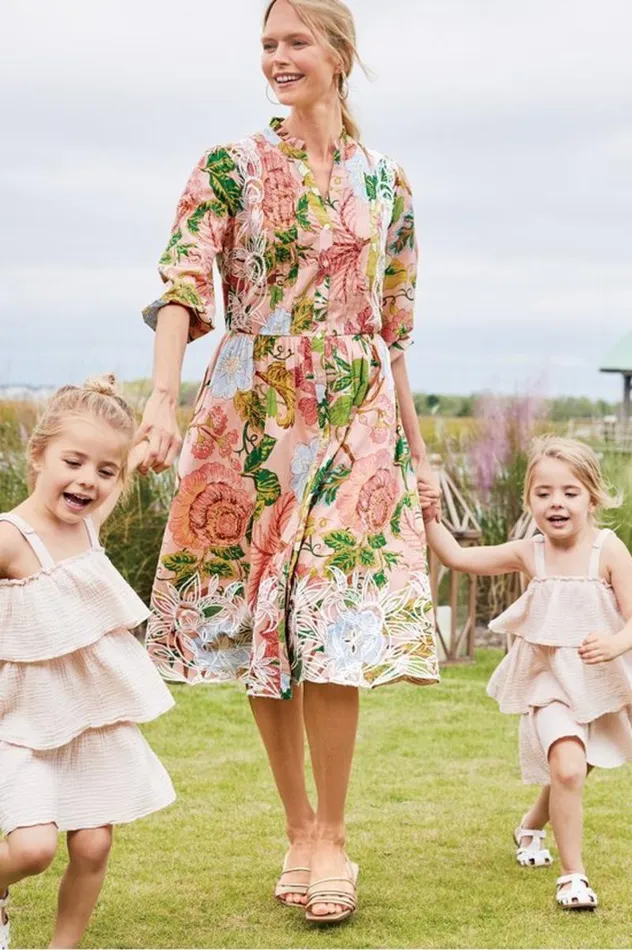 Women Bellicia Embroidered Midi Dress Multi Floral Soft Surroundings Dresses Women Bellicia Embroidered Midi Dress Multi Floral Soft Surroundings Dresses