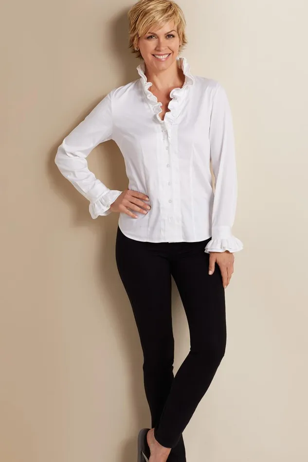 Women Boleyn Shirt White Soft Surroundings Tops Women Boleyn Shirt White Soft Surroundings Tops
