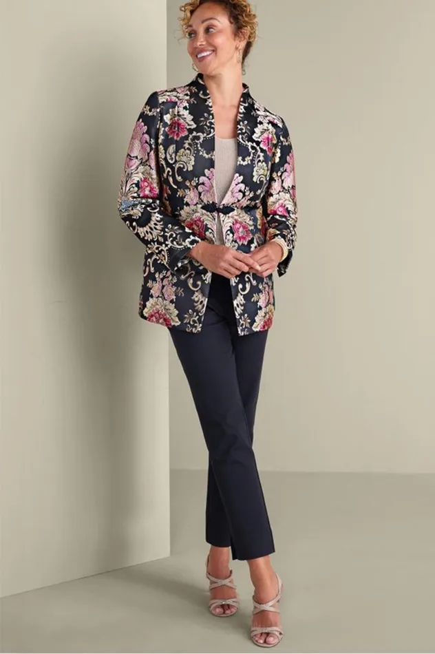 Women Branca Jacquard Jacket Rose Baroque Jacquard Soft Surroundings Jackets and Coats Women Branca Jacquard Jacket Rose Baroque Jacquard Soft Surroundings Jackets and Coats