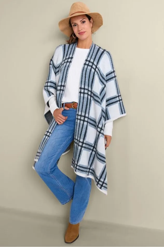 Women Braunwyn Plaid Wrap Blue Windowpane Plaid Soft Surroundings Scarves and Wraps Women Braunwyn Plaid Wrap Blue Windowpane Plaid Soft Surroundings Scarves and Wraps