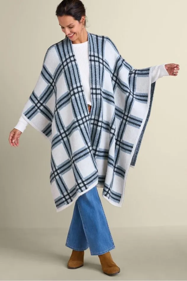 Women Braunwyn Plaid Wrap Blue Windowpane Plaid Soft Surroundings Scarves and Wraps Women Braunwyn Plaid Wrap Blue Windowpane Plaid Soft Surroundings Scarves and Wraps