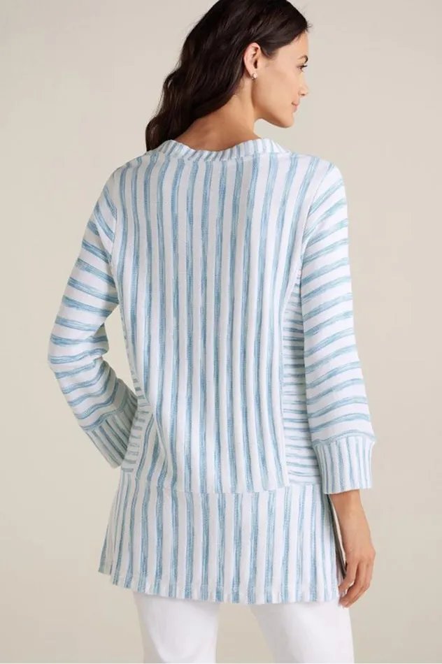 Women Briza Stripe Tunic Chambray Bluewhite Strip Soft Surroundings Tops Women Briza Stripe Tunic Chambray Bluewhite Strip Soft Surroundings Tops
