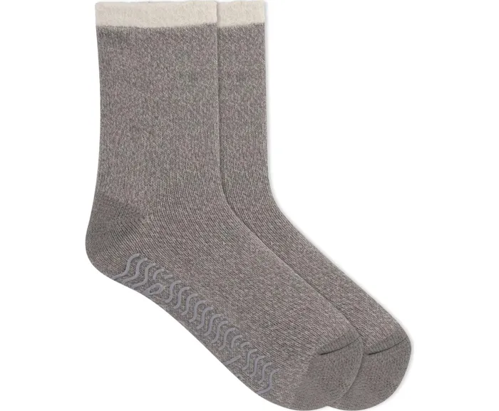 Women Cable Knit Cabin Cozy Sock Grey Heather Sperry Socks and Liners