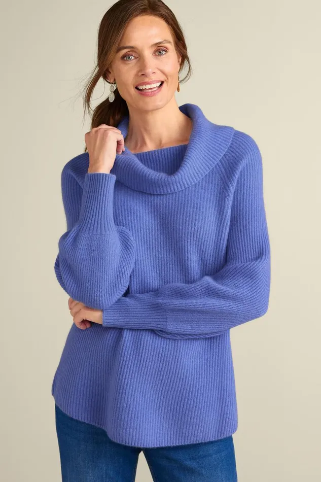 Women Calanthe Cashmere Pullover Periwinkle Soft Surroundings Tops