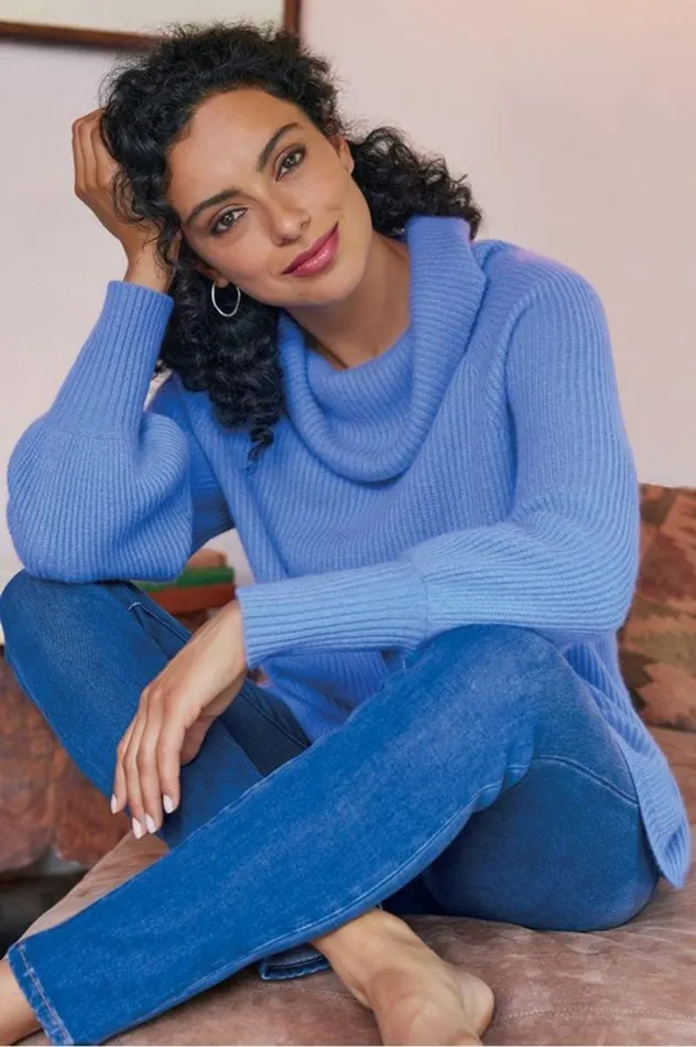 Women Calanthe Cashmere Pullover Periwinkle Soft Surroundings Tops Women Calanthe Cashmere Pullover Periwinkle Soft Surroundings Tops