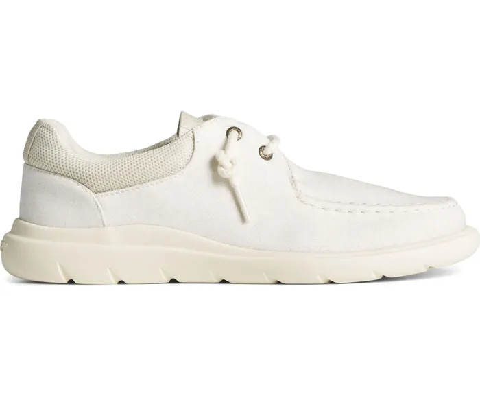 Women Captain039s Moc Chambray Loafer Ivory Sperry Flats and Loafers