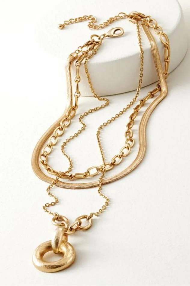 Women Cara Necklace Set Gold Soft Surroundings Jewelry