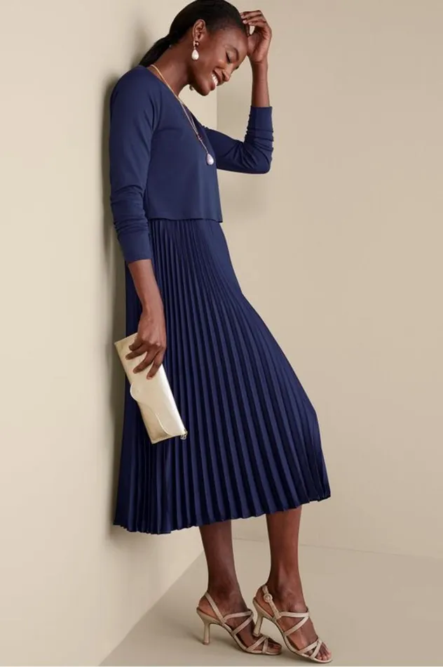 Women Cassandra Dress Navy Soft Surroundings Dresses