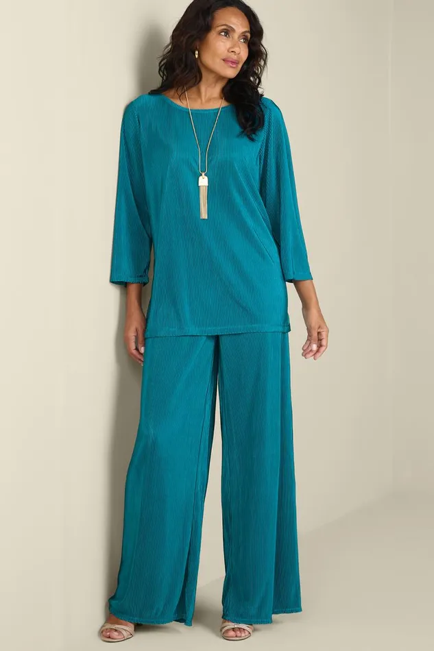 Women Cella Plisse Tunic Deep Lagoon Soft Surroundings Tops Women Cella Plisse Tunic Deep Lagoon Soft Surroundings Tops