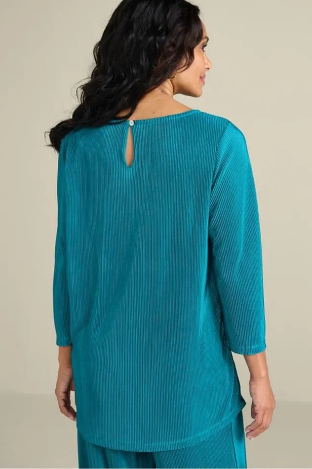 Women Cella Plisse Tunic Deep Lagoon Soft Surroundings Tops Women Cella Plisse Tunic Deep Lagoon Soft Surroundings Tops