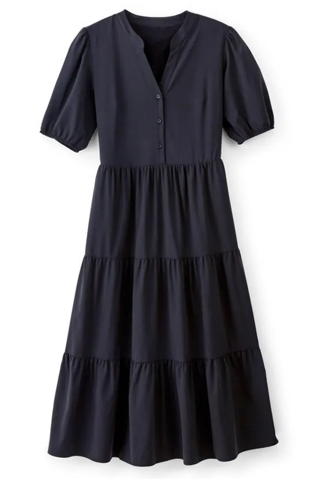 Women Claudia Midi Dress Black Soft Surroundings Dresses Women Claudia Midi Dress Black Soft Surroundings Dresses