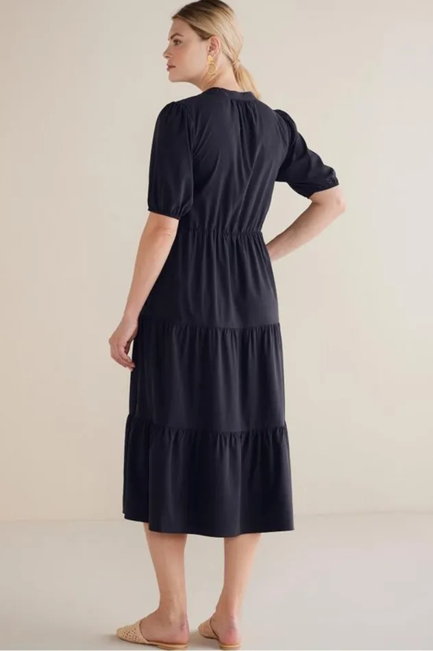 Women Claudia Midi Dress Black Soft Surroundings Dresses Women Claudia Midi Dress Black Soft Surroundings Dresses