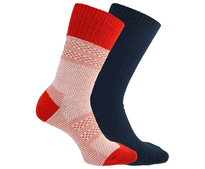 Women Comfort Boot Crew Red Assorted Sperry Socks and Liners