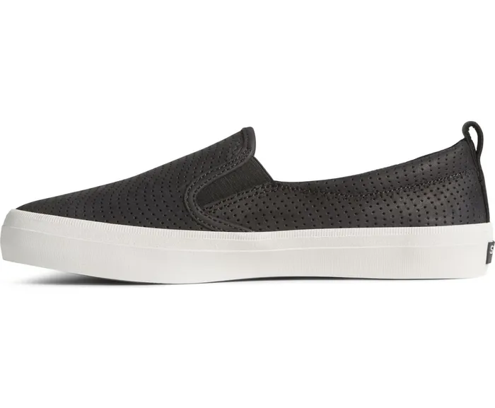 Women Crest Twin Gore Leather Wave Perforated Sneaker Black Sperry Sneakers Women Crest Twin Gore Leather Wave Perforated Sneaker Black Sperry Sneakers