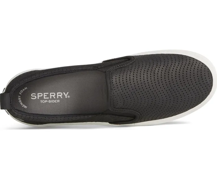 Women Crest Twin Gore Leather Wave Perforated Sneaker Black Sperry Sneakers Women Crest Twin Gore Leather Wave Perforated Sneaker Black Sperry Sneakers