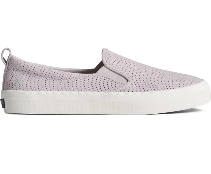Women Crest Twin Gore Leather Wave Perforated Sneaker Lilac Sperry Sneakers